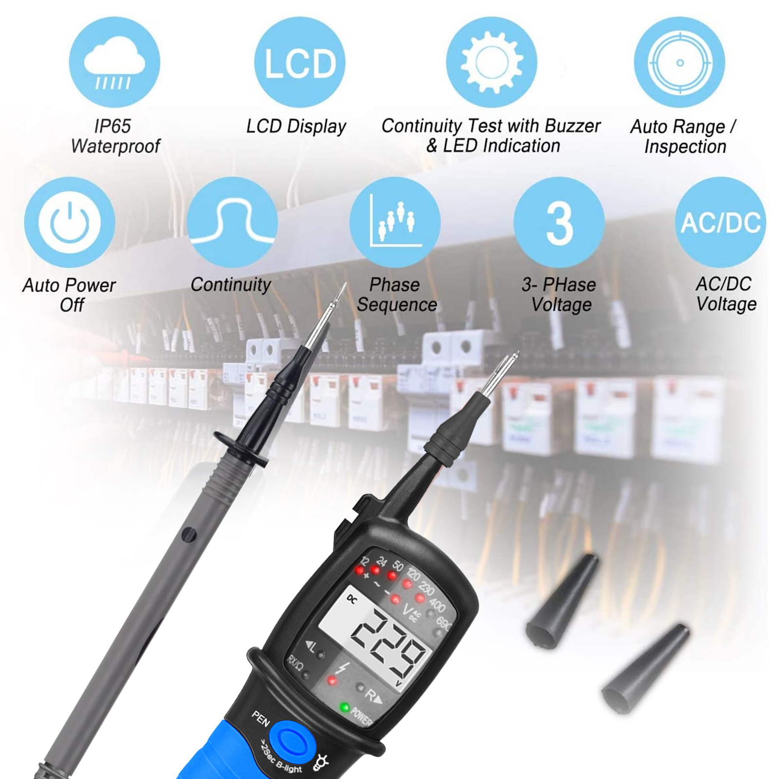AC/DC Voltage Tester 12-690V L - Power Supply Tester review and price
